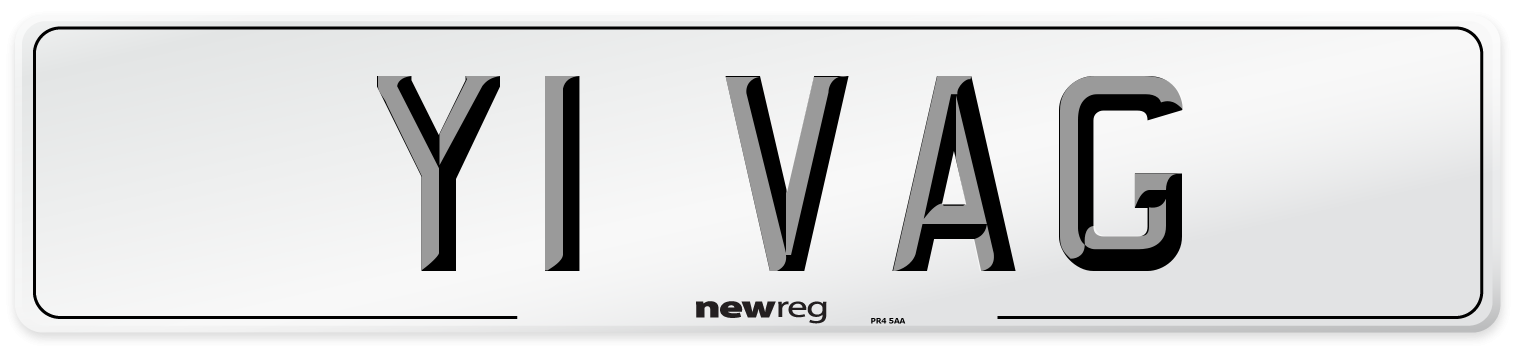 Y1 VAG Number Plate from New Reg